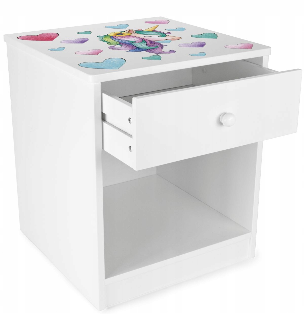 Noční stolek Classic 40 cm s zásuvkou Jednorožec