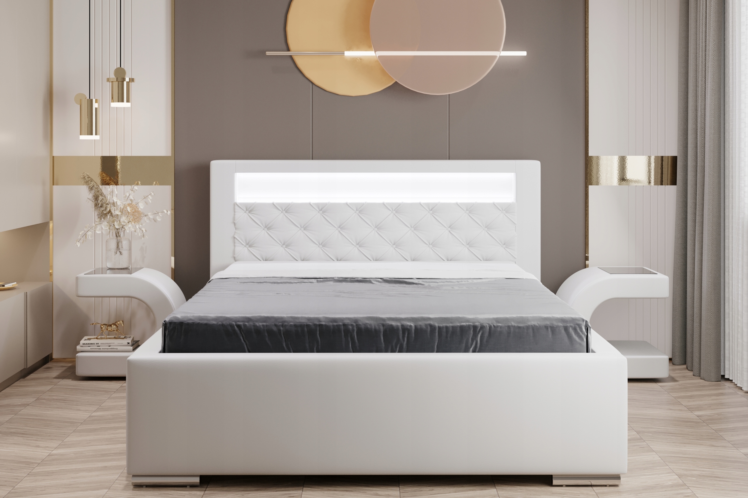 Łóżko podwójne Agmat Meble TUNIS 180x200