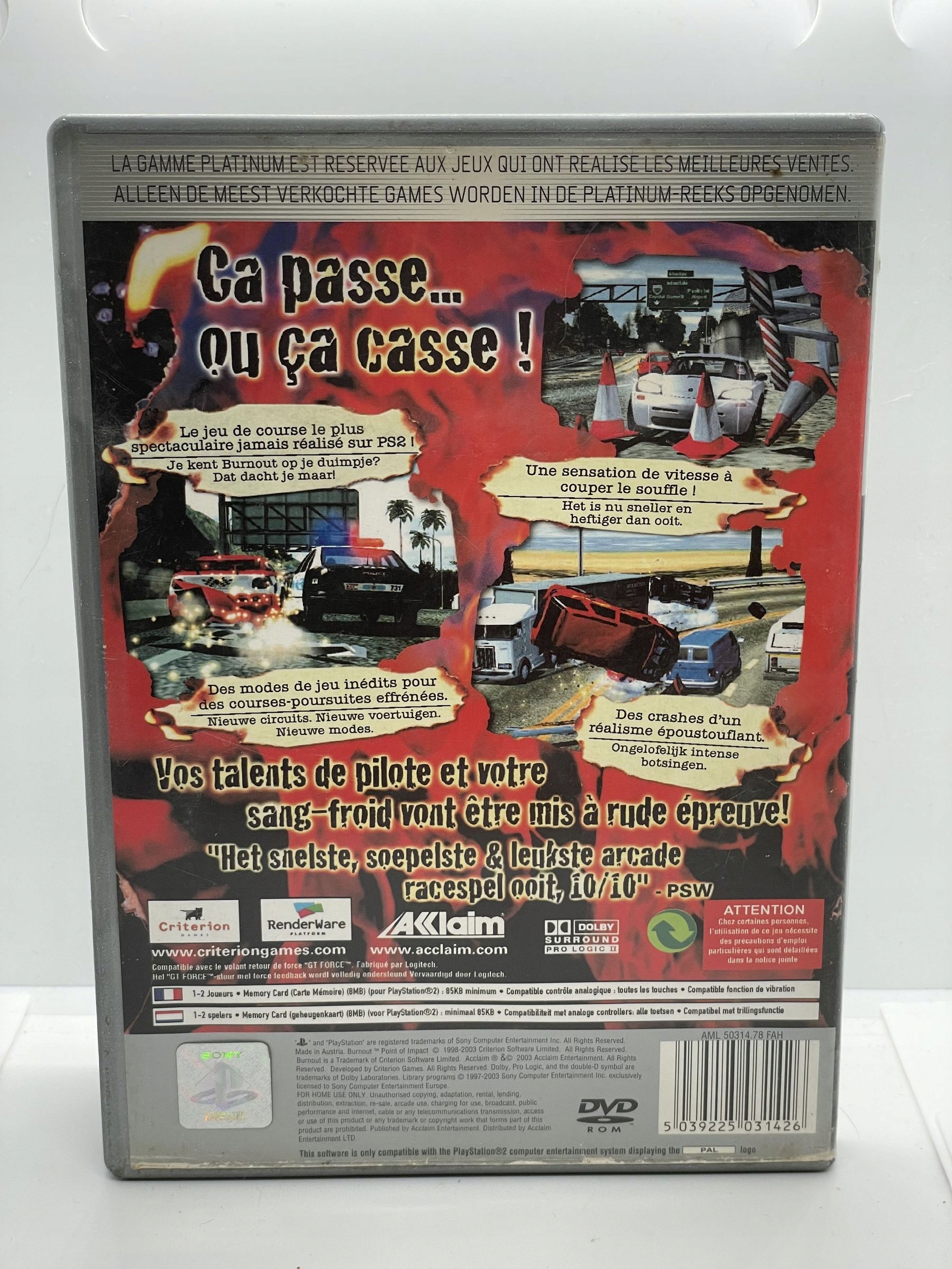 Gra Burnout 2 Point of Impact PS2 Tematyka wyścigi