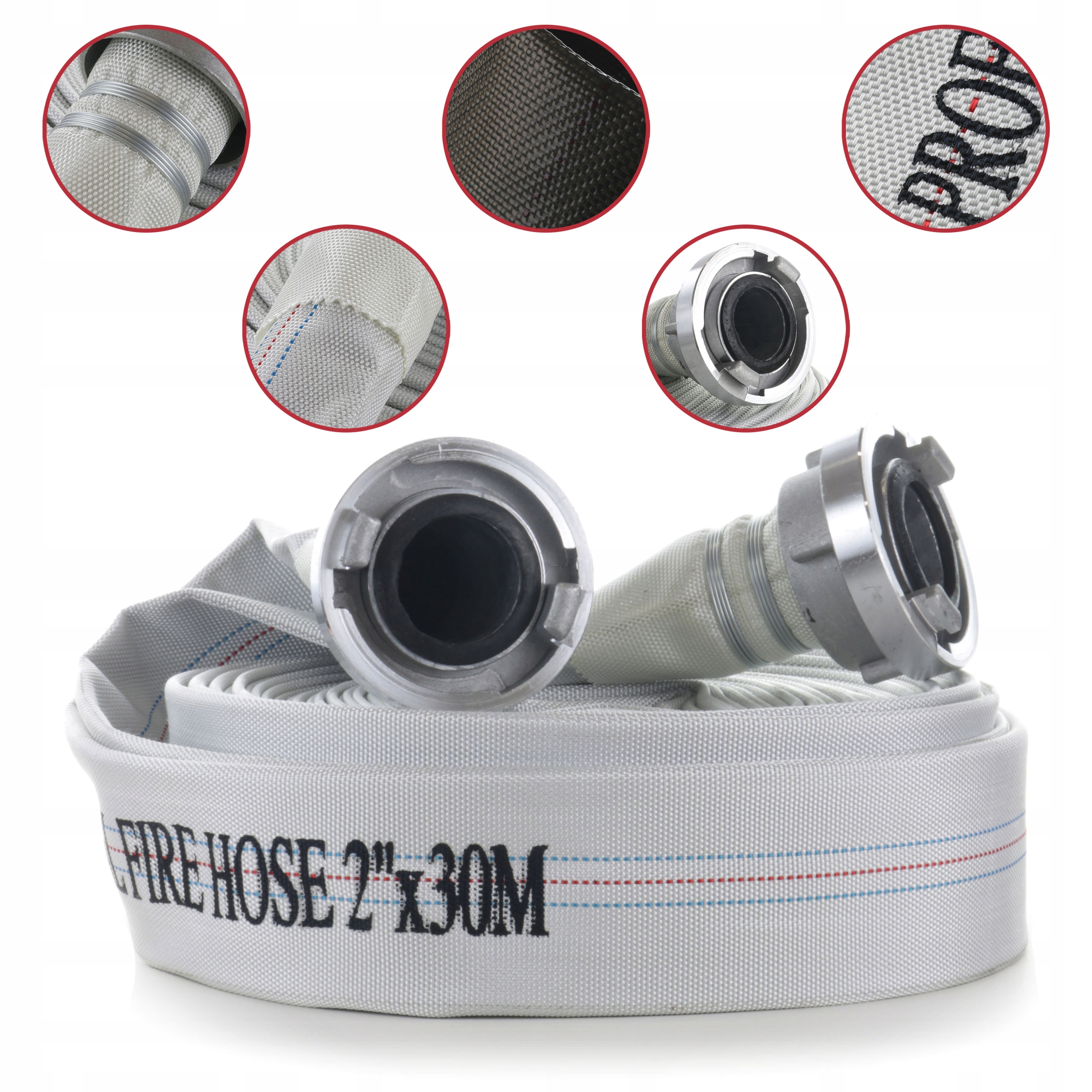 

Wąż strażacki pompa deszczownia 2 cale 52 mm 30m W