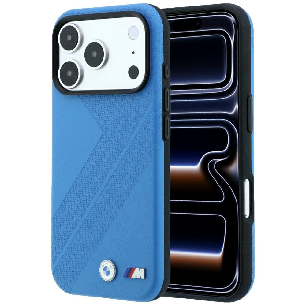 BMW M Tire Track Metal Logo MagSafe do iPhone 18 Pro / 17 Pro Niebieski