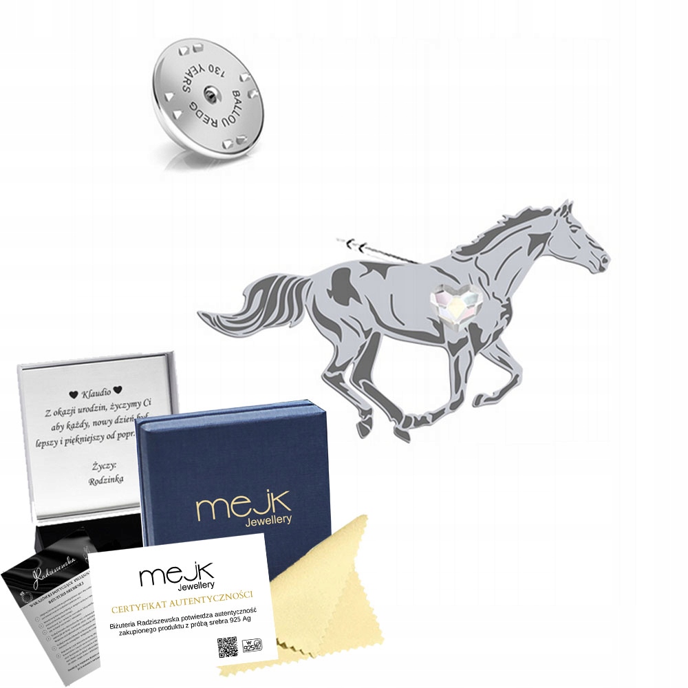 Odznak Kůň plný anglické krve 925 Šperky Dedikace