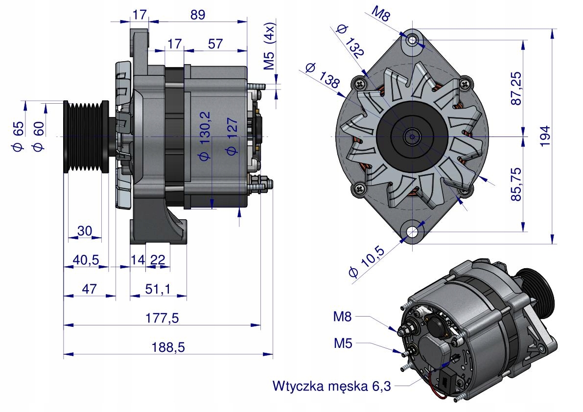 Alternator LRA01943 Nowy Typ EXPOM KWIDZYN eu Producent części Expom