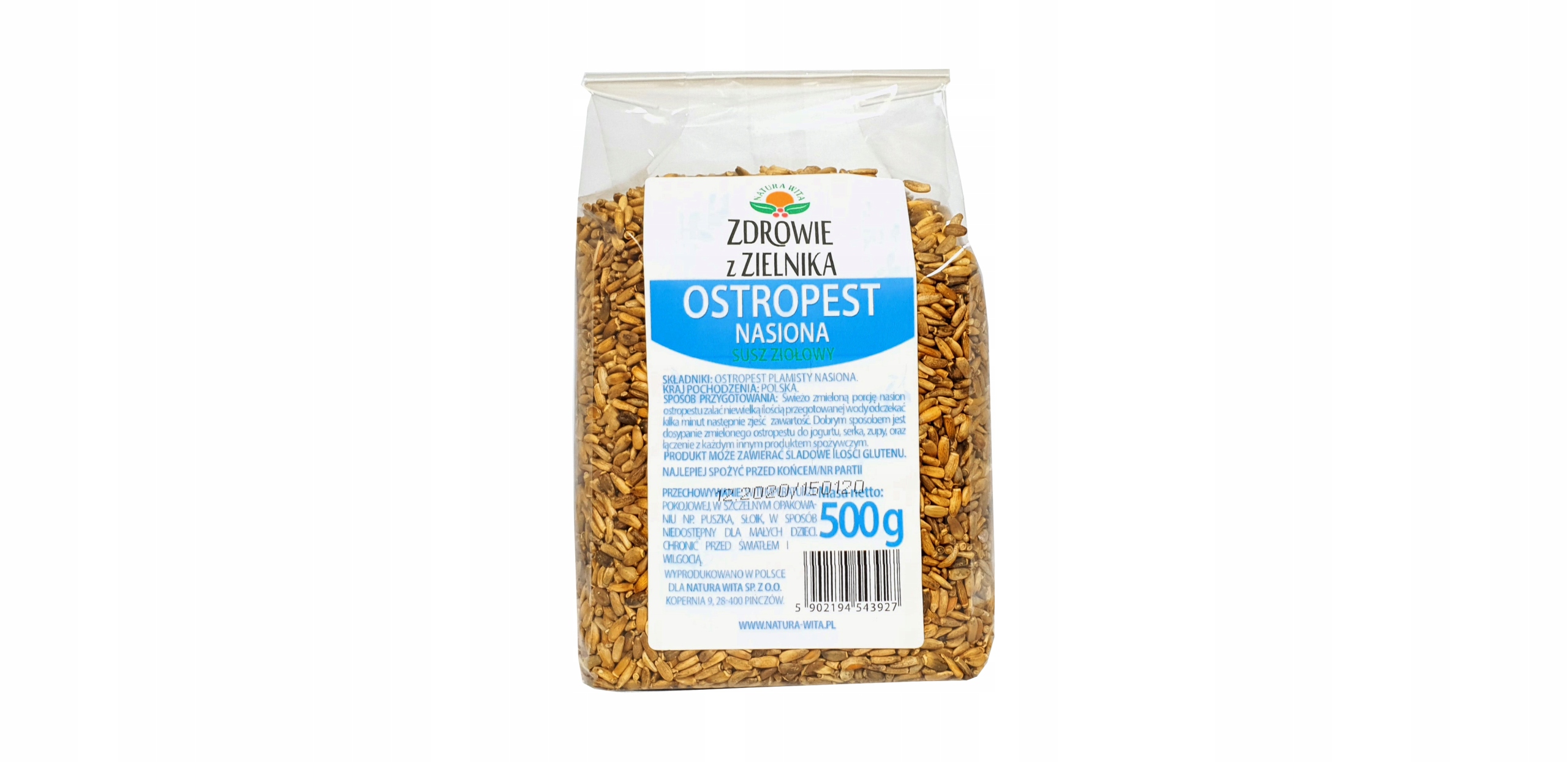 

Ostropest nasiona, 500 g, Natura Wita