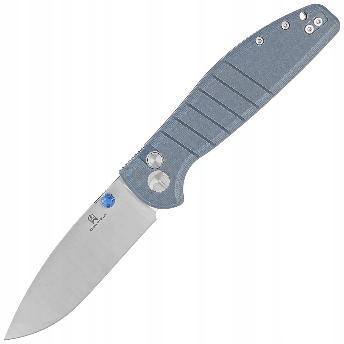 Nůž Bestechman Goodboy Blue G10, Satin D2 od firmy Keanu Alfaro (BMK04I)