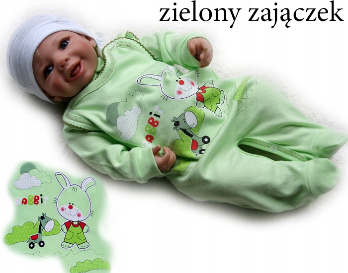 

Śpioszki śpiochy bawełniane pajacyk 62 rozpinane