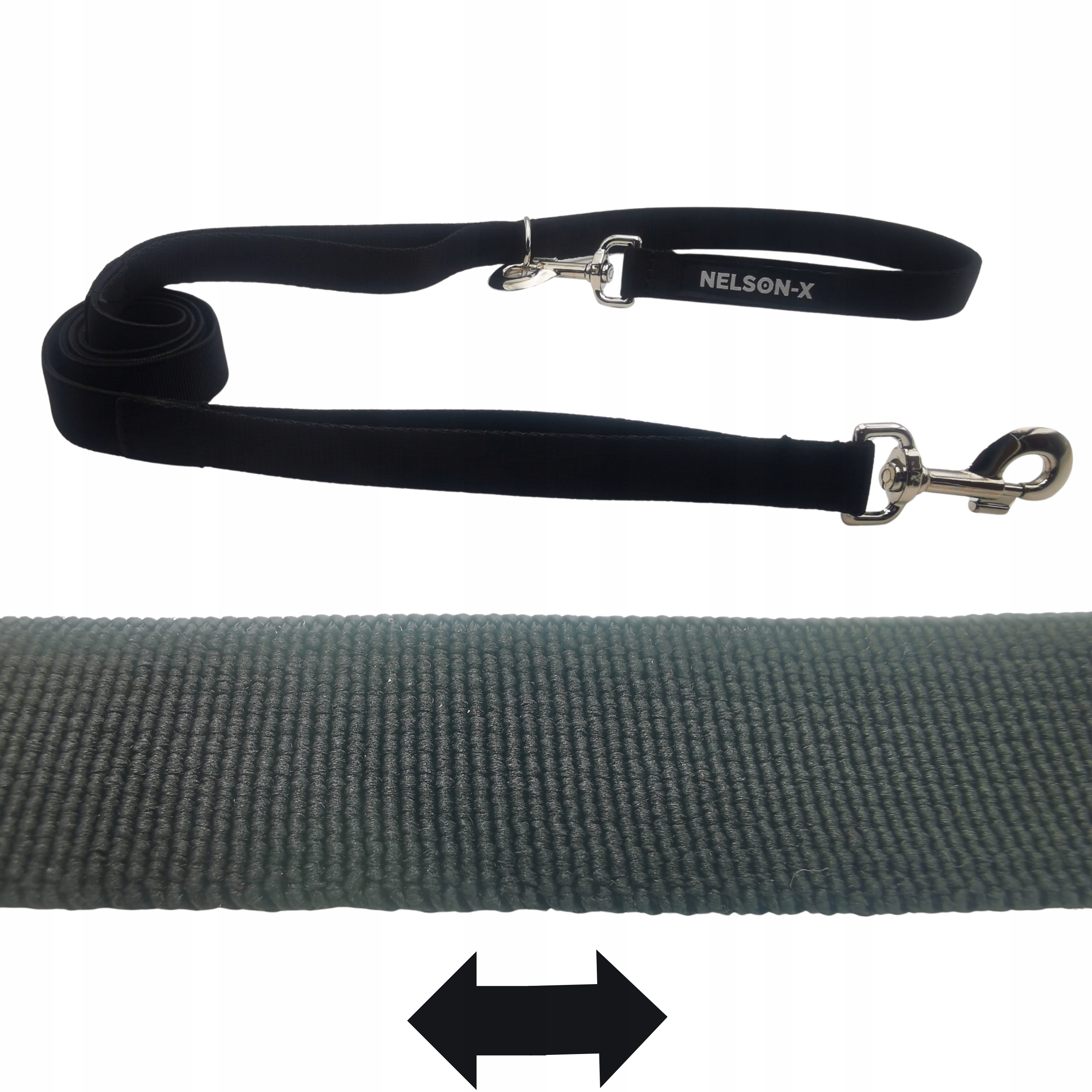 Levně Vodítko Smyčka Ultraflex Nelson-x 3 M, Karabinová Twist-lock