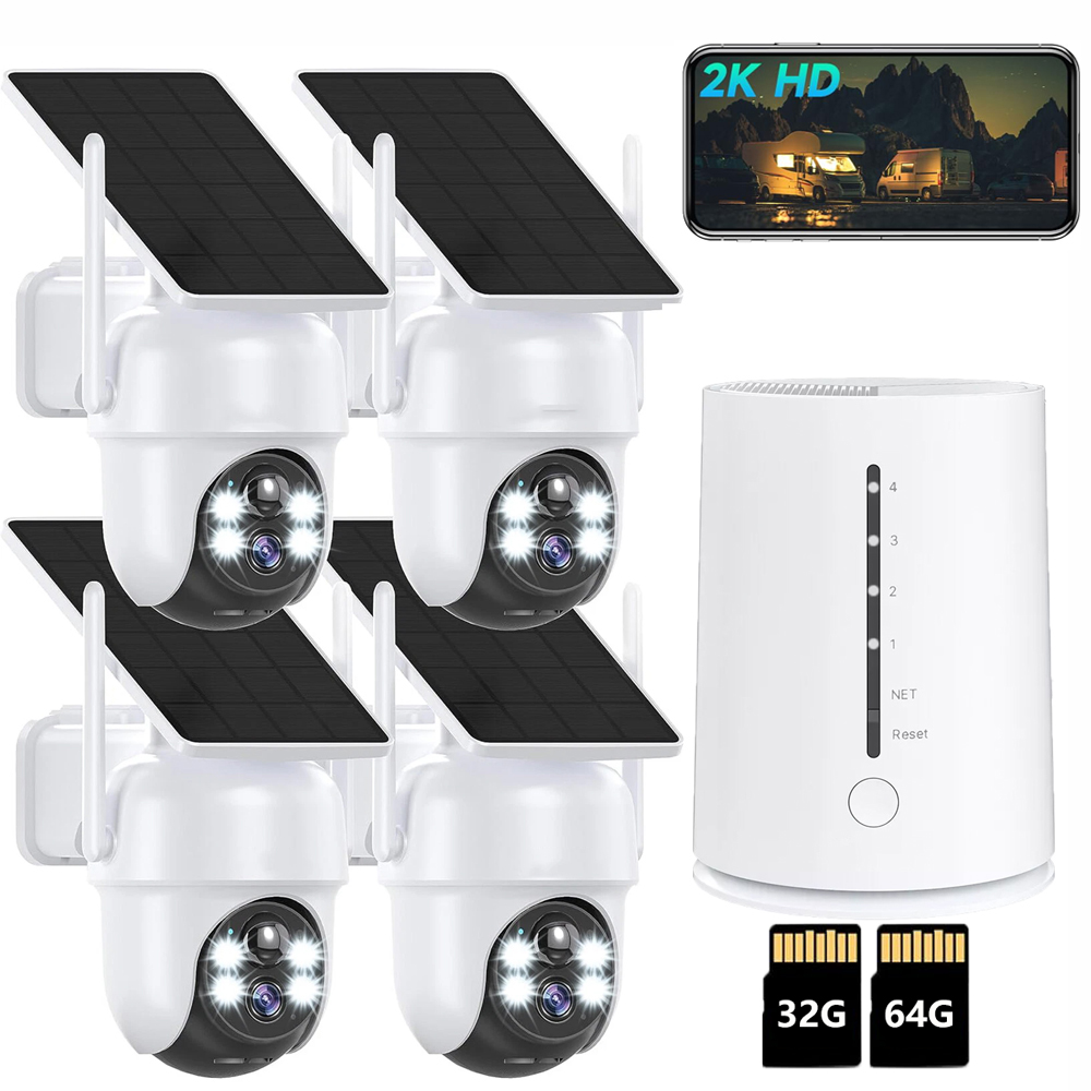 Otočná Ip WiFi 4Mpx Venkovní Kamera Napájená Bateriemi, Detekce Alarmu