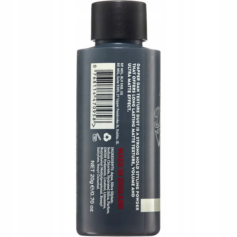 Puder do Stylizacji Włosów Matowy Dapper Dan Ultra Matte Dust Matte 20g Stan opakowania oryginalne