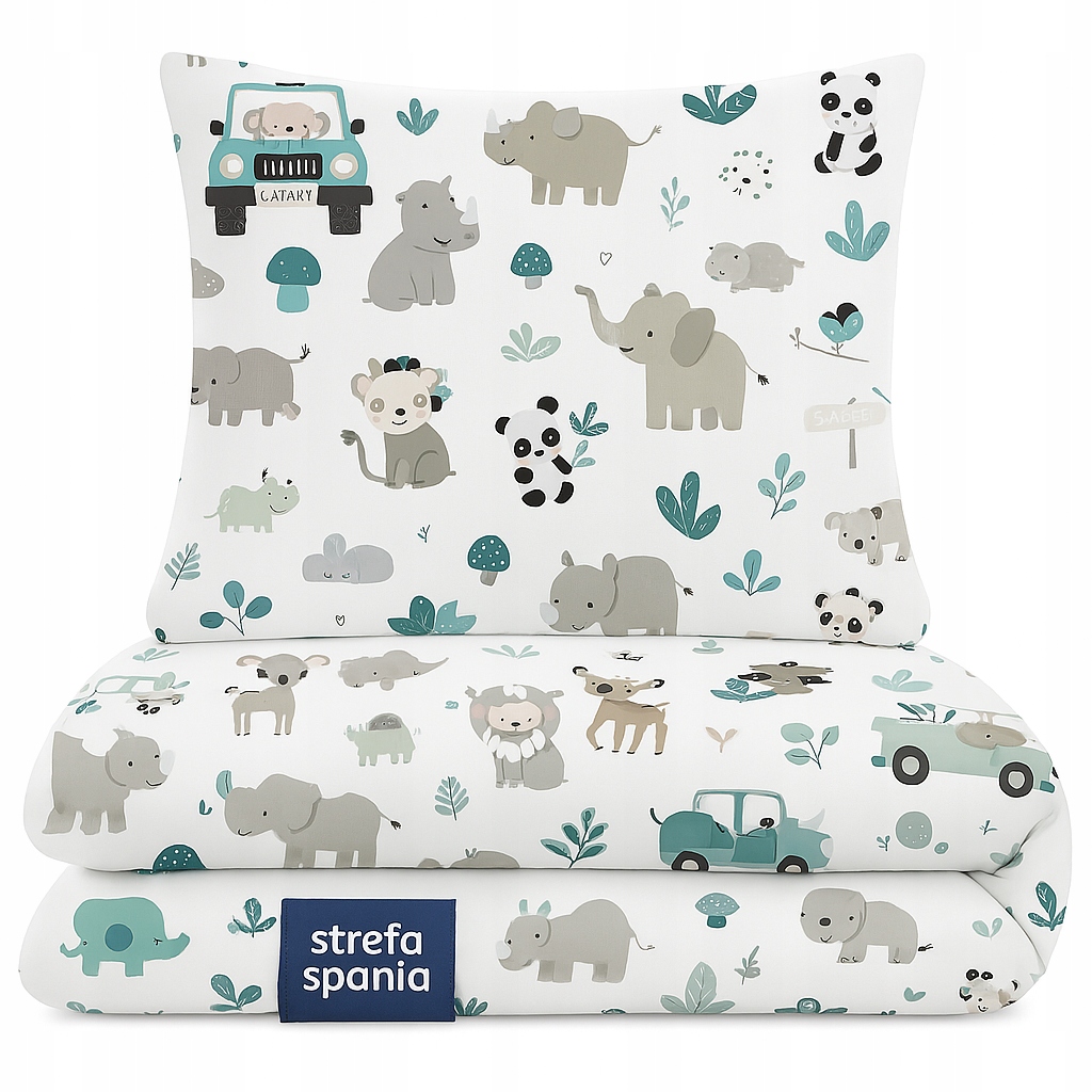 POŚCIEL 100x135 DO ŁÓŻECZKA DZIECIĘCA NIEMOWLĘCA 2 ELEMENTY BAWEŁNA 100%