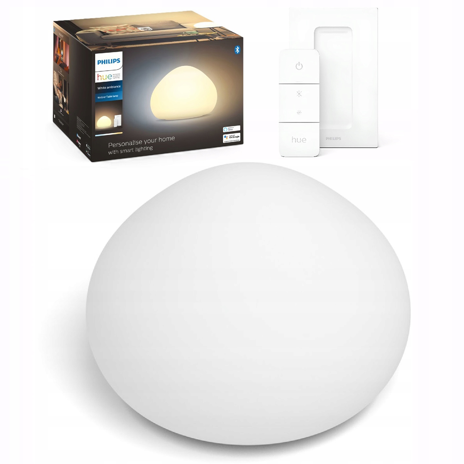 Stolová Led stolná lampa 6W Cct Wellner Biela Smart Philips Hue diaľkový ovládač