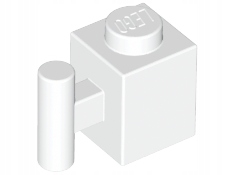 

Lego 2921 klocek z uchwytem 1x1 biały 1 szt Nowy