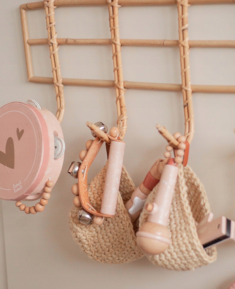 Drewniany tamburyn Label Label Różowy Kod producenta Label Label