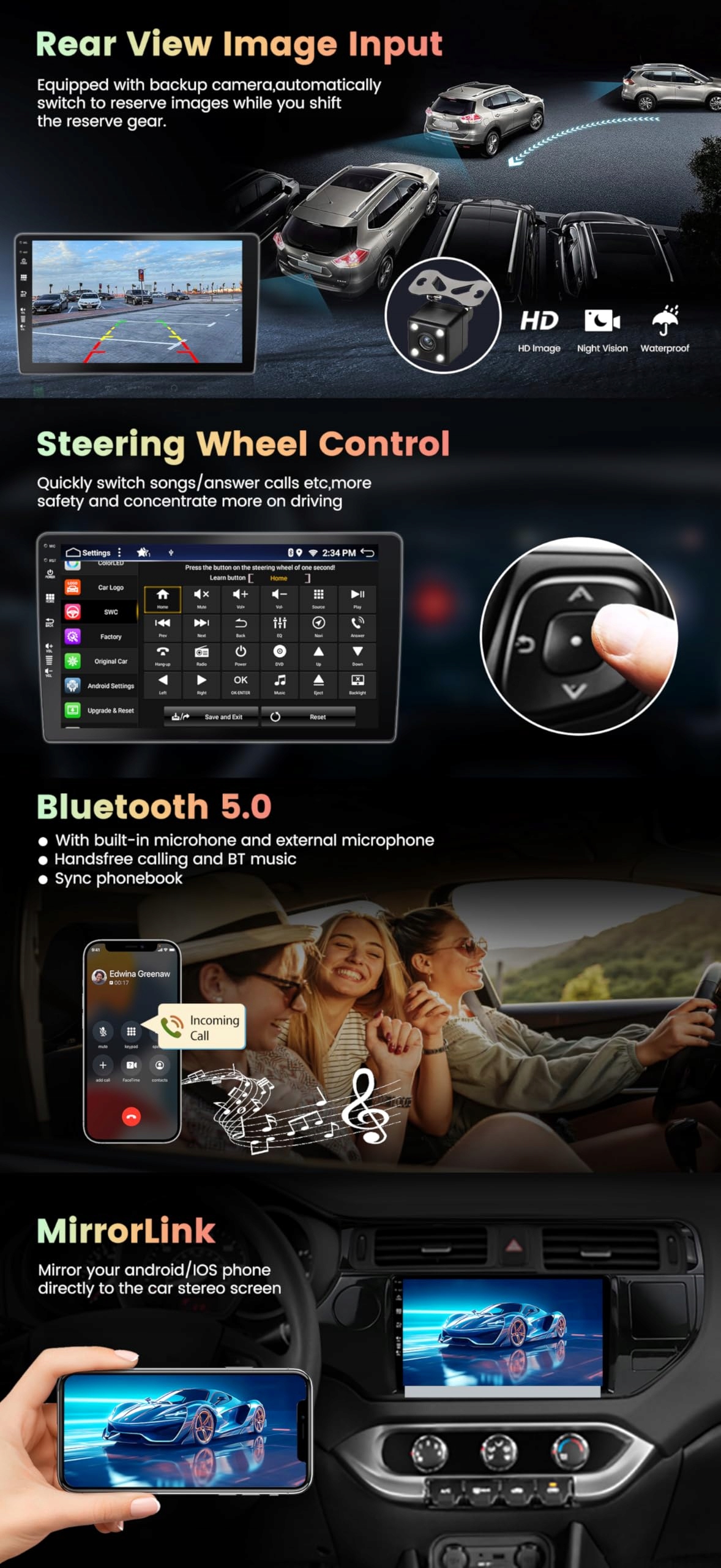 KECONSING 9 Cali Android Radio Ford Focus 2011-2019 GPS CarPlay DSP LTE — miniatura 2