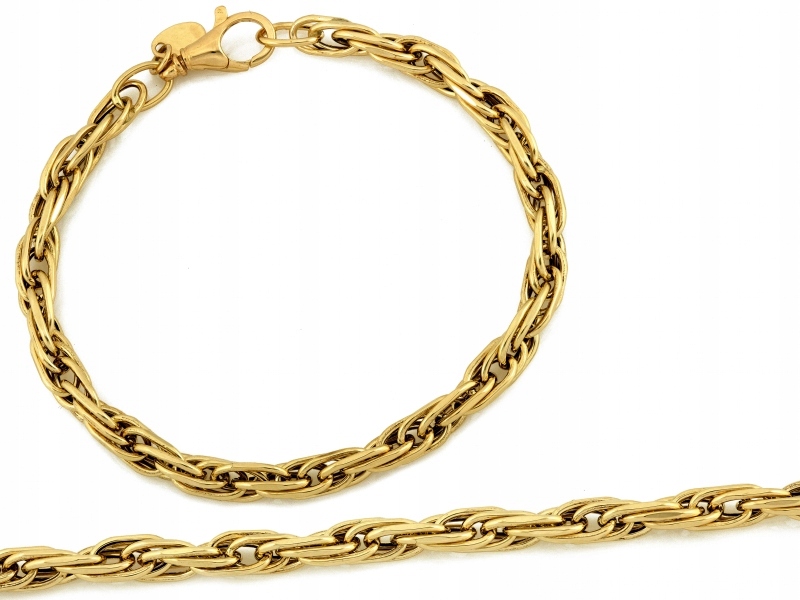 Zlatý náramek 585 Řetízkový 4.20 g, silný, originální vazba r19