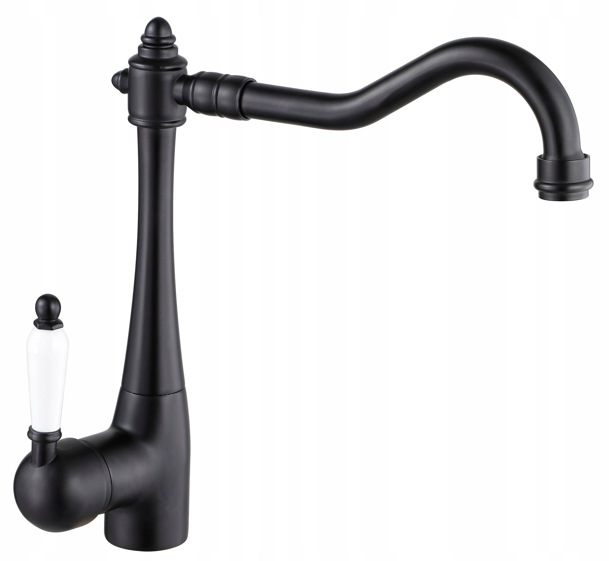 

Bateria kuchenna wysoka Długa wylewka Retro czarna