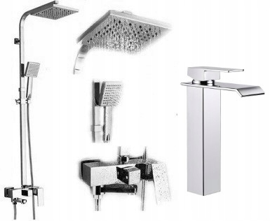 Kúpeľňová sprchová batéria Chrom umývadlová