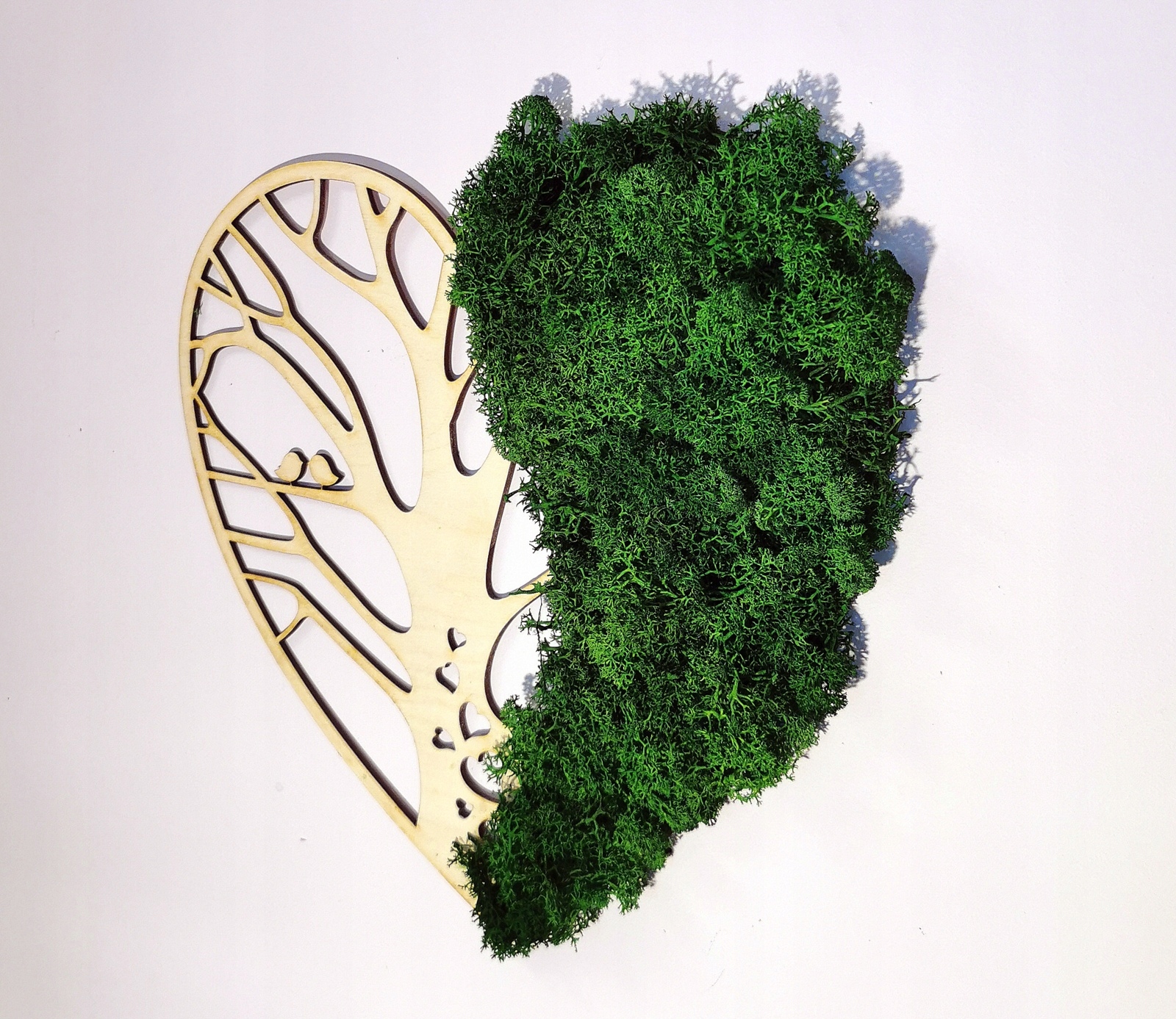 Obraz MECH chrobotek reniferowy drzewo SERCE Wysokość produktu 60 cm