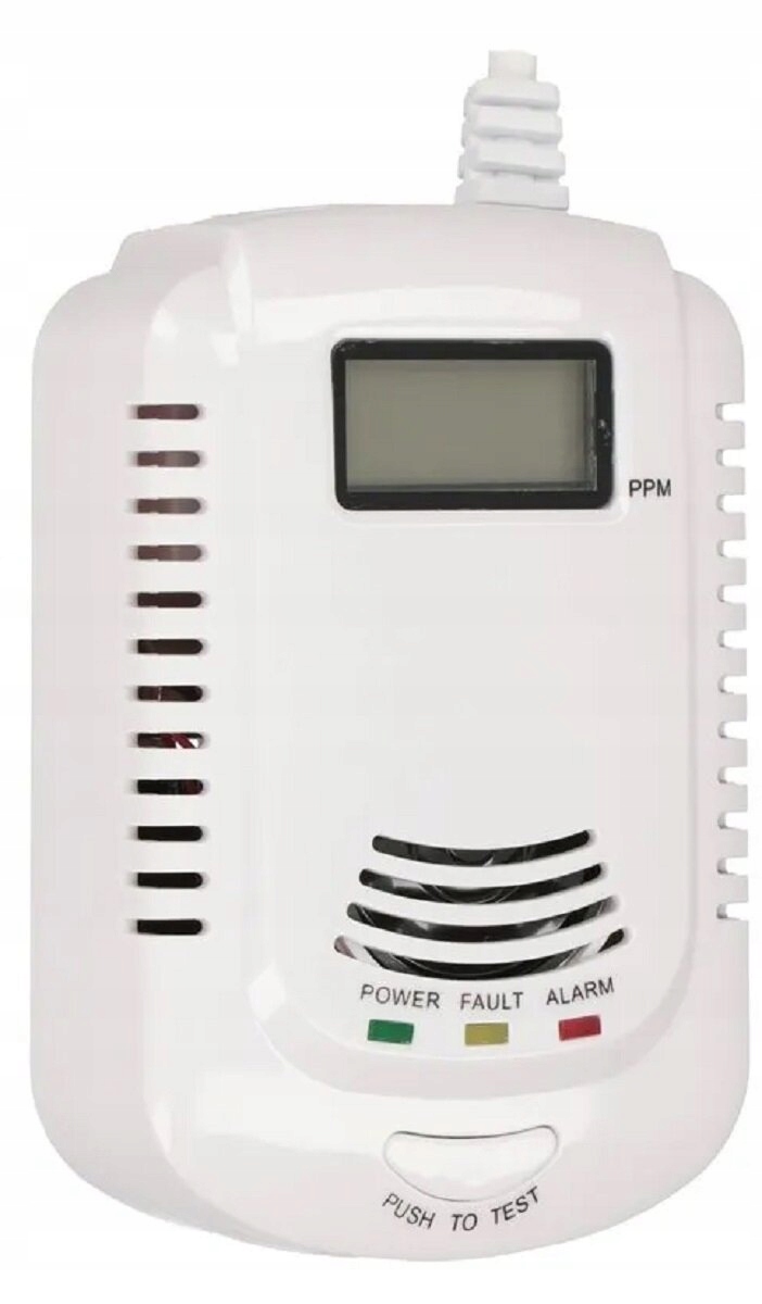 CZUJNIK CZADU I GAZU CO TLENEK WĘGLA KABEL/BATERIA Rodzaj Czadu Gazu