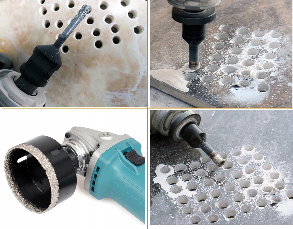 ZESTAW OTWORNICA WIERTŁO DIAMENTOWE DO GRESU 6-68 Marka bez marki