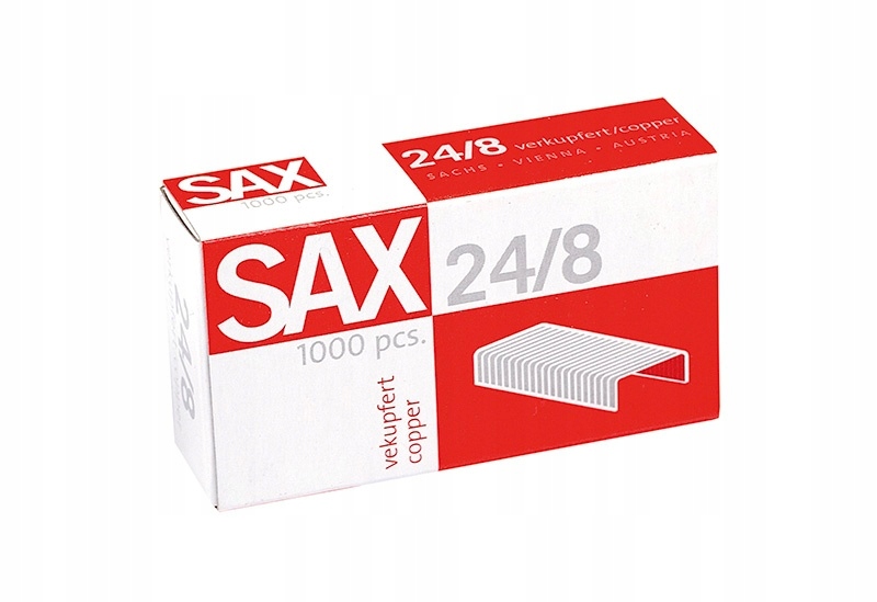 

Zszywki Sax 24/8 miedziane 1000szt ocynkowane