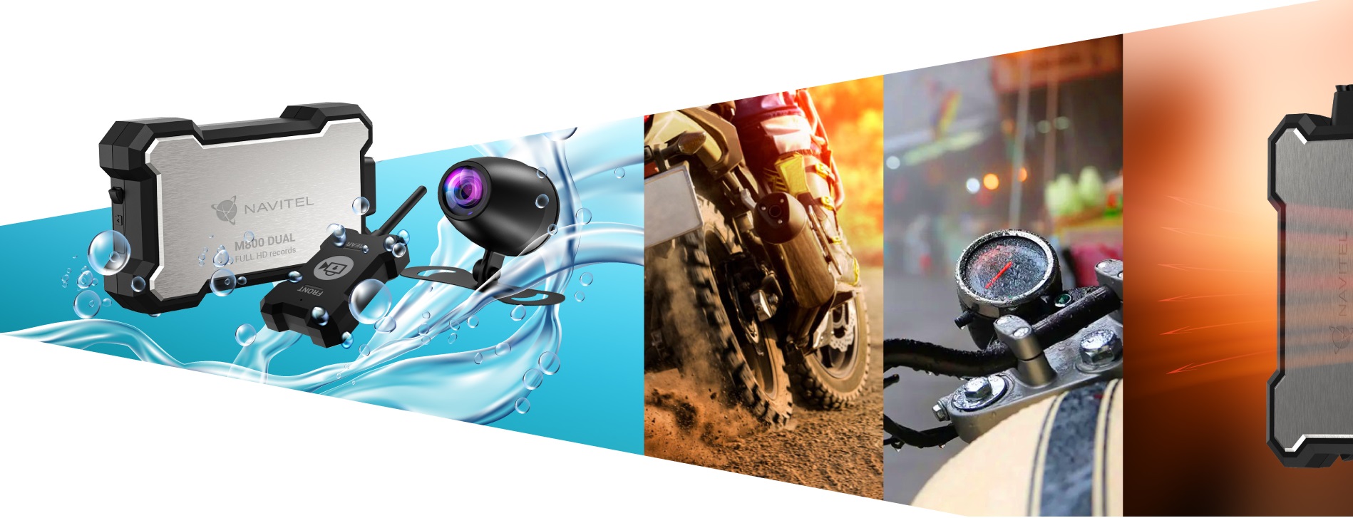 Navitel M800 Dual Rejestrator motocyklowy kamera jazdy IP66 UTV ATV ++ 64GB Marka NAVITEL