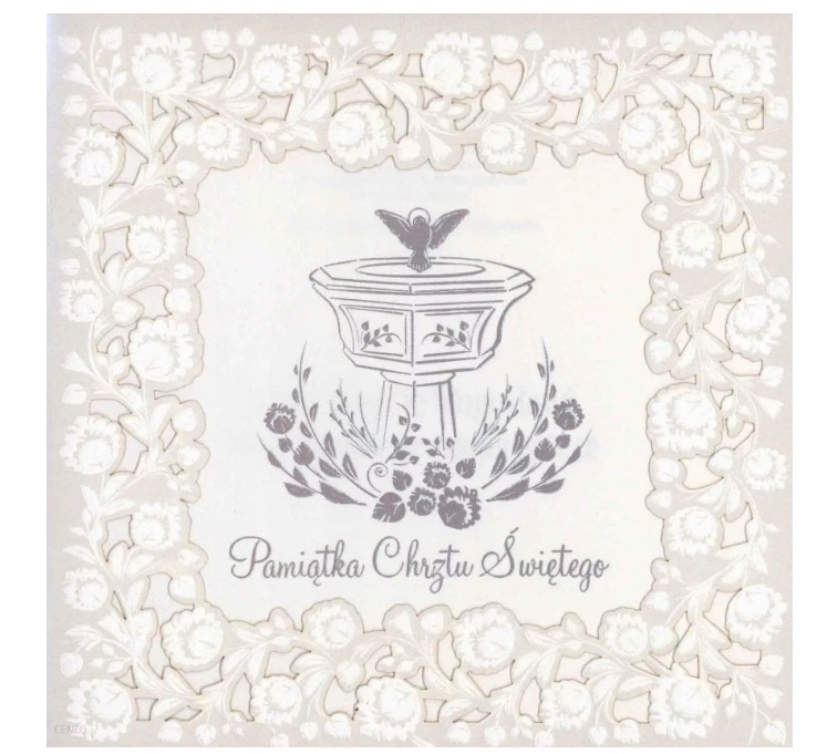 

karnet laurka pamiątka z okazji Chrztu Św.