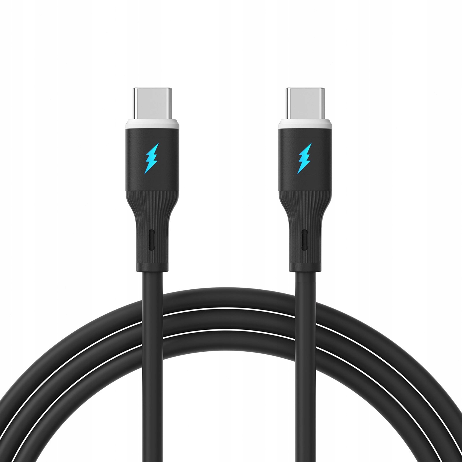 AKYGA Kabel USB Akyga AK-USB-67 USB type C (m) / USB type C (m) ver. 2.0 60W 1m czarny silikonowy — 2