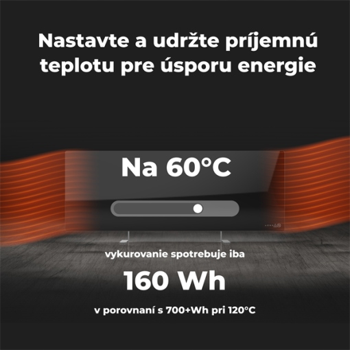 AENO GH4S Grzejnik szklany Smart 700W app+panel LED czarny wtyczka EU — 25