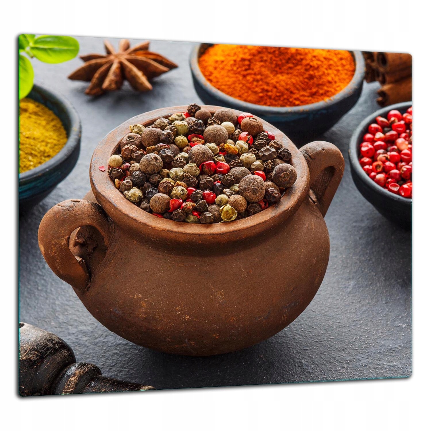 Skleněná Ochranná Deska Panel Lepidlo 65x60 Koření