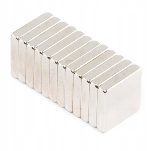 

Magnes Neodymowy Płytkowy 10x10x2 N38 12 Sztuk