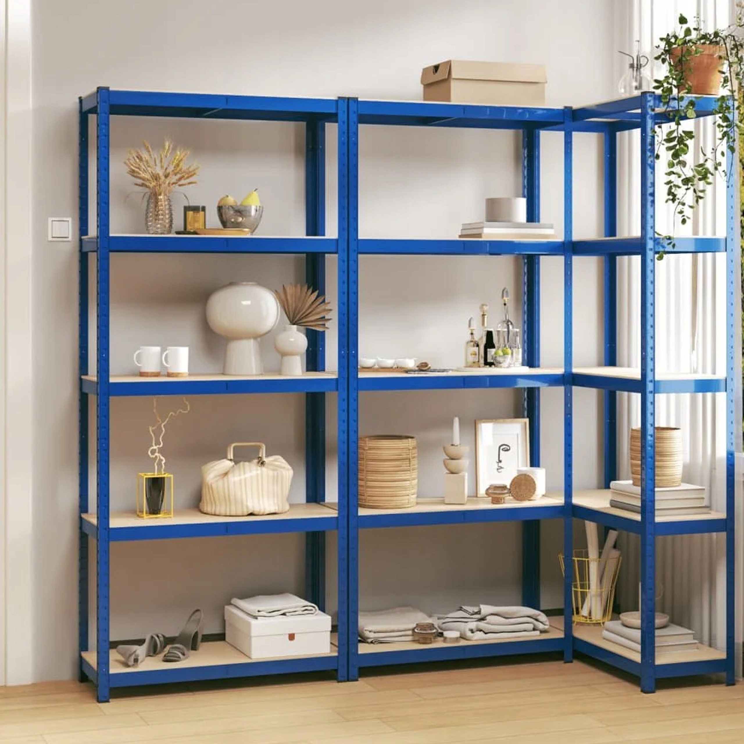 REGAŁ METALOWY MAGAZYNOWY MOCNY 4 PÓŁKI MDF 150x70x30 - Realne Ceny ...
