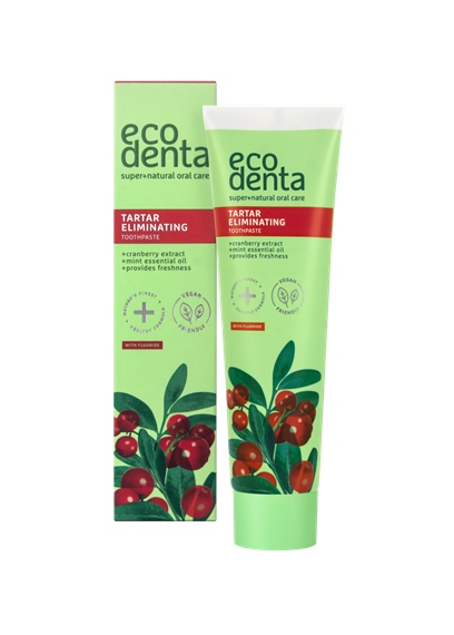 Żurawinowa pasta do zębów przeciw kamieniowi nazębnemu Ecodenta 100 ml