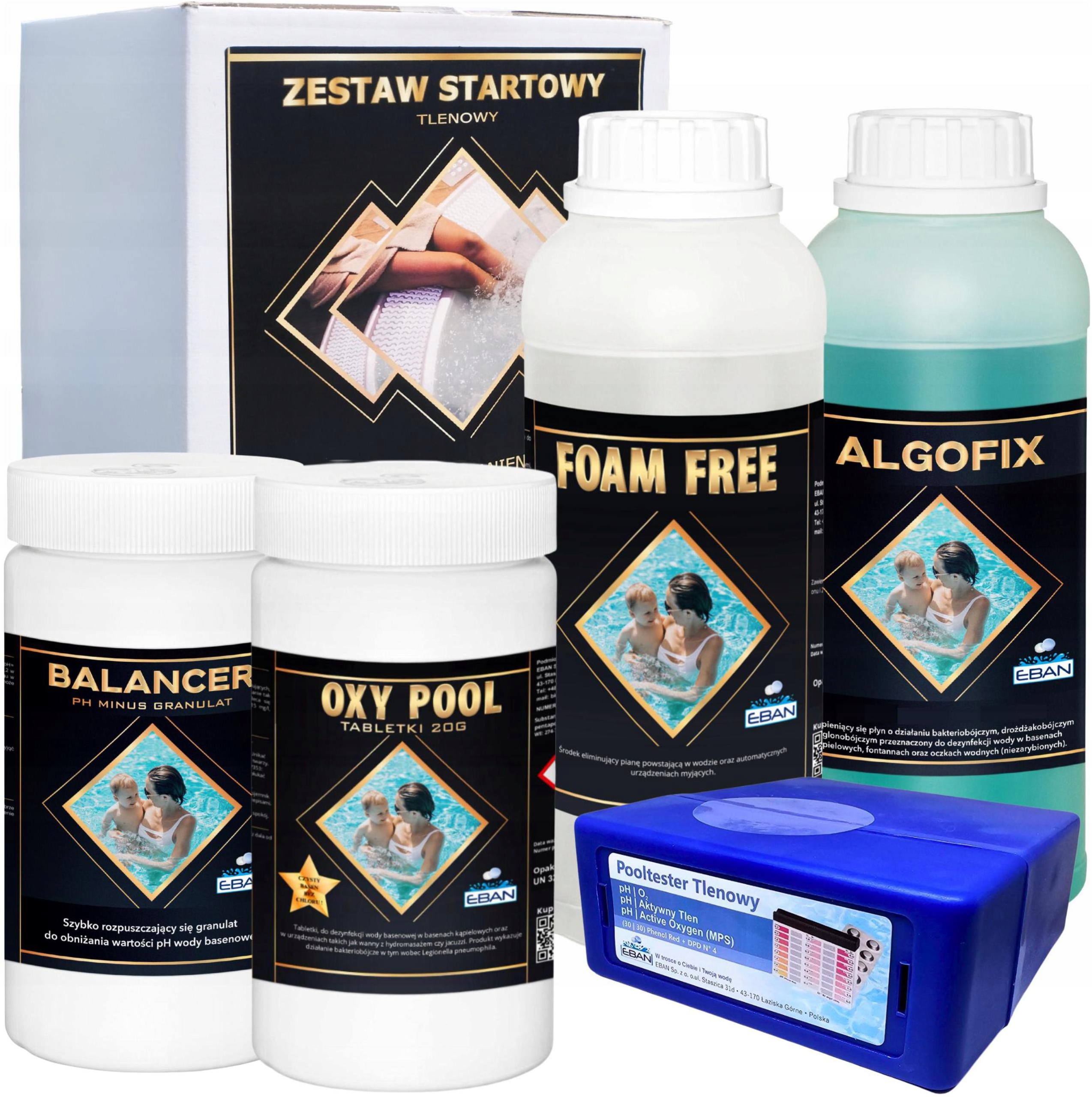 Zestaw Tlenowy Startowy Chemia Basenowa Zestaw Do Jacuzzi Aktywny Tlen Eban