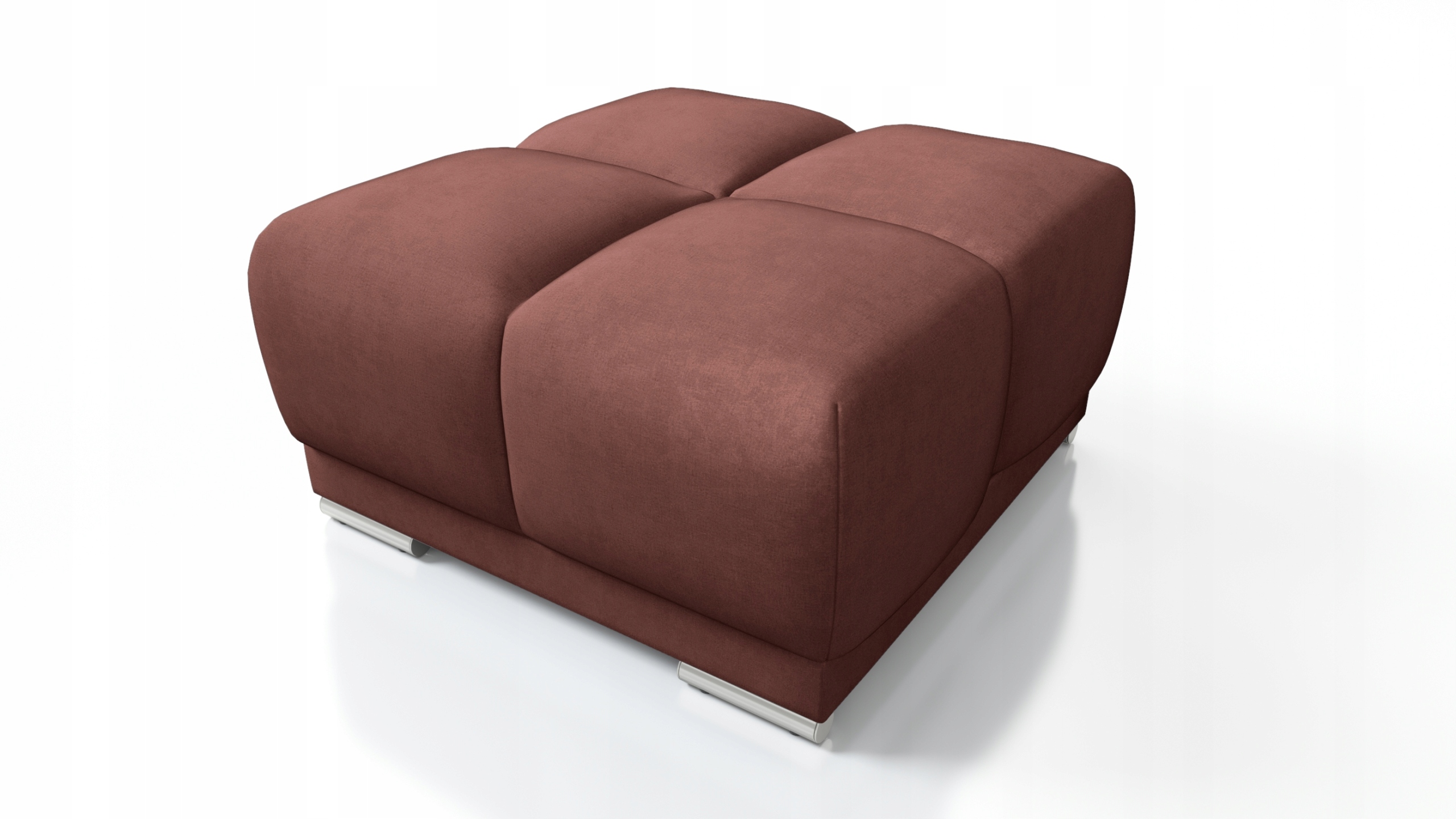 Pohodlný Čalouněný Prošívaný Taburet Do Obývacího Pokoje Honey Starorůžová