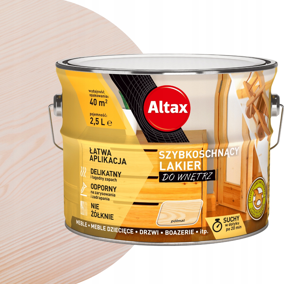 Altax Lak na nábytek obložení 2,5L Bezbarvý Polomat