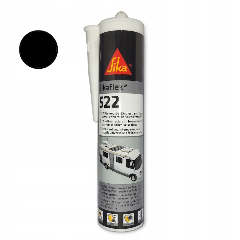Sikaflex 522 Czarny -klej/uszczelniacz odporny na warunki pogodowe i pleśń