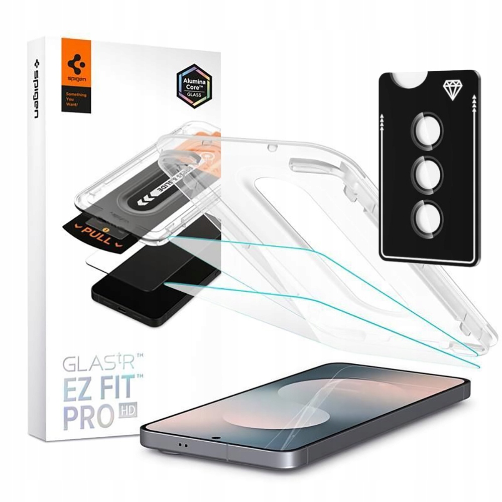 Spigen Szkło Hartowane Na Ekran Aparat Do Galaxy S25 Fe Aplikator