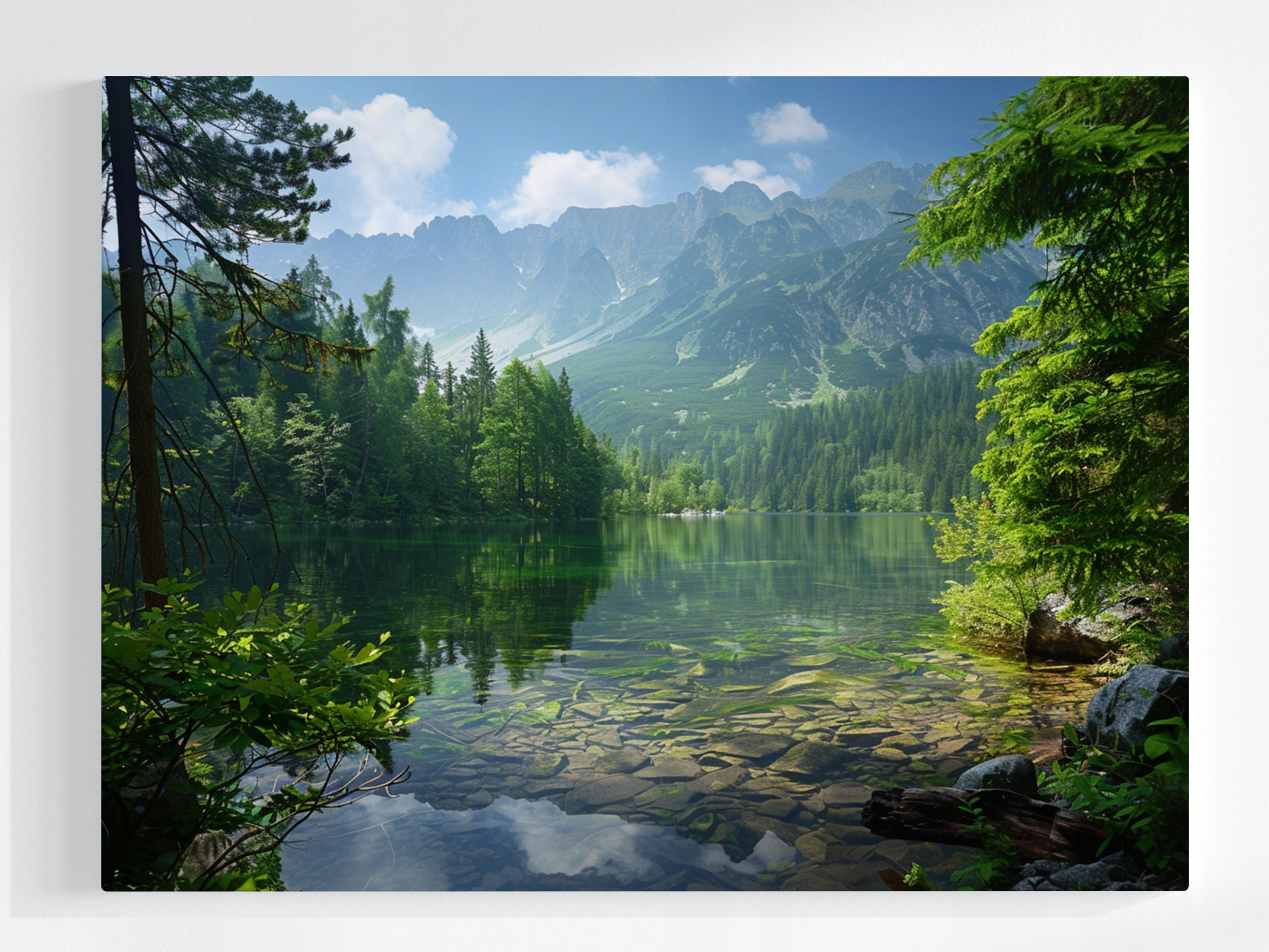 Obraz Na Plátně Canvas Hory Jezero Les Krajina Tatry Příroda 80x60