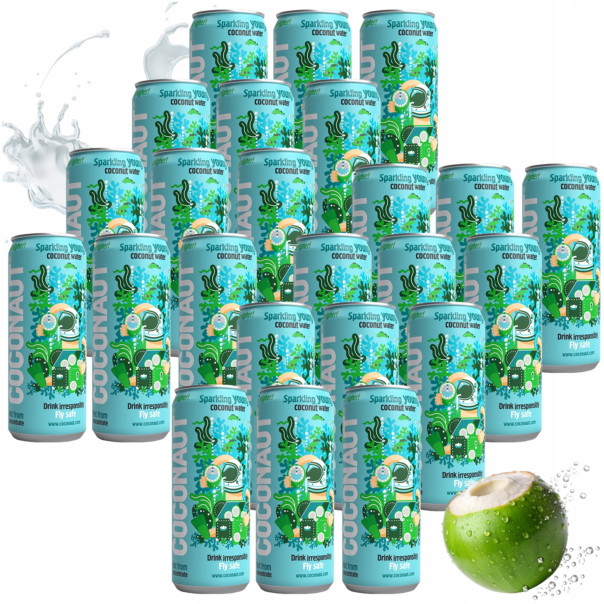 24 X Nápoj V Plechovce Coconaut V Plechovce, Sycený Z Mladého Kokosu 320 ML