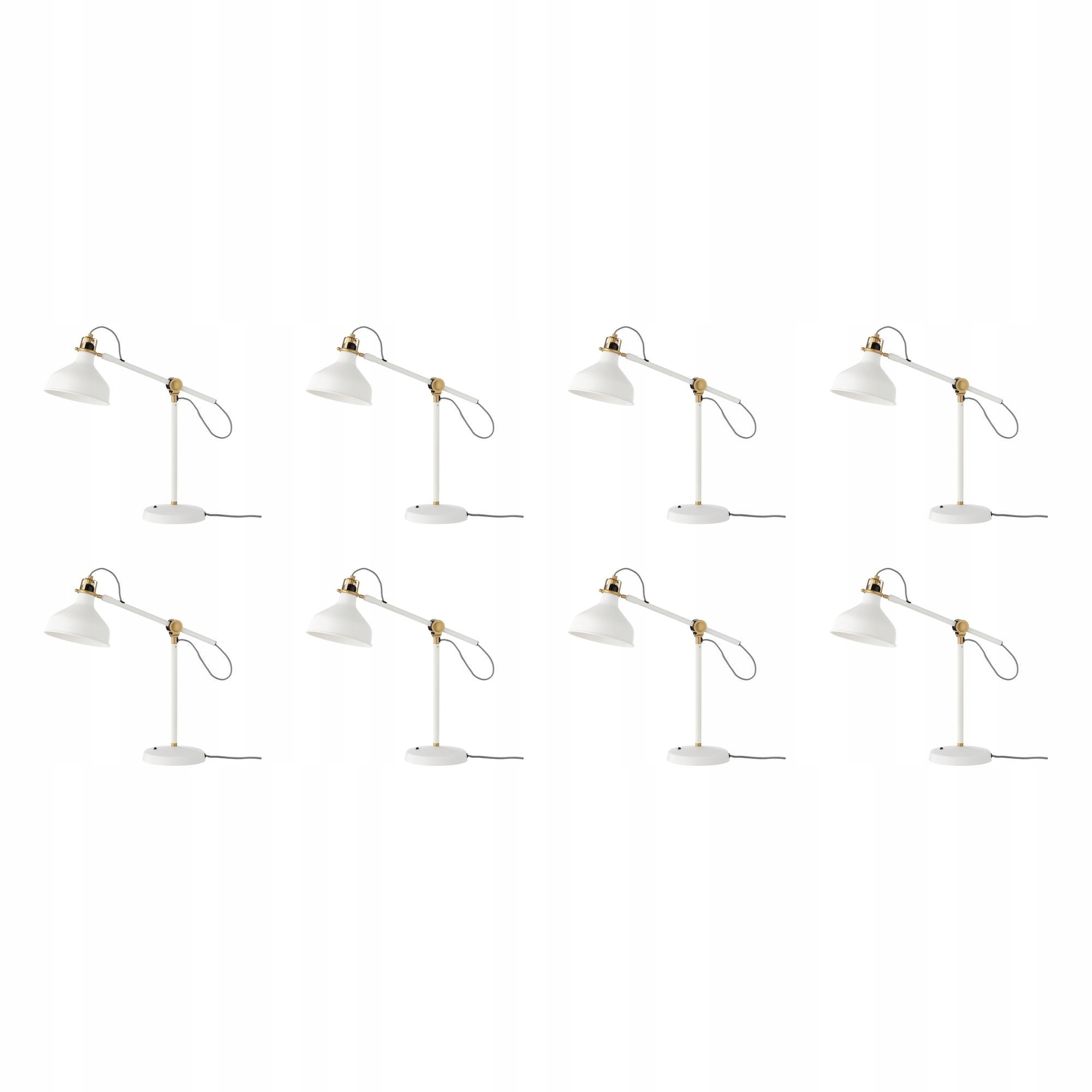 8 szt. Lampa biurkowa Ranarp kremowa regulowane ramię klasyczny design