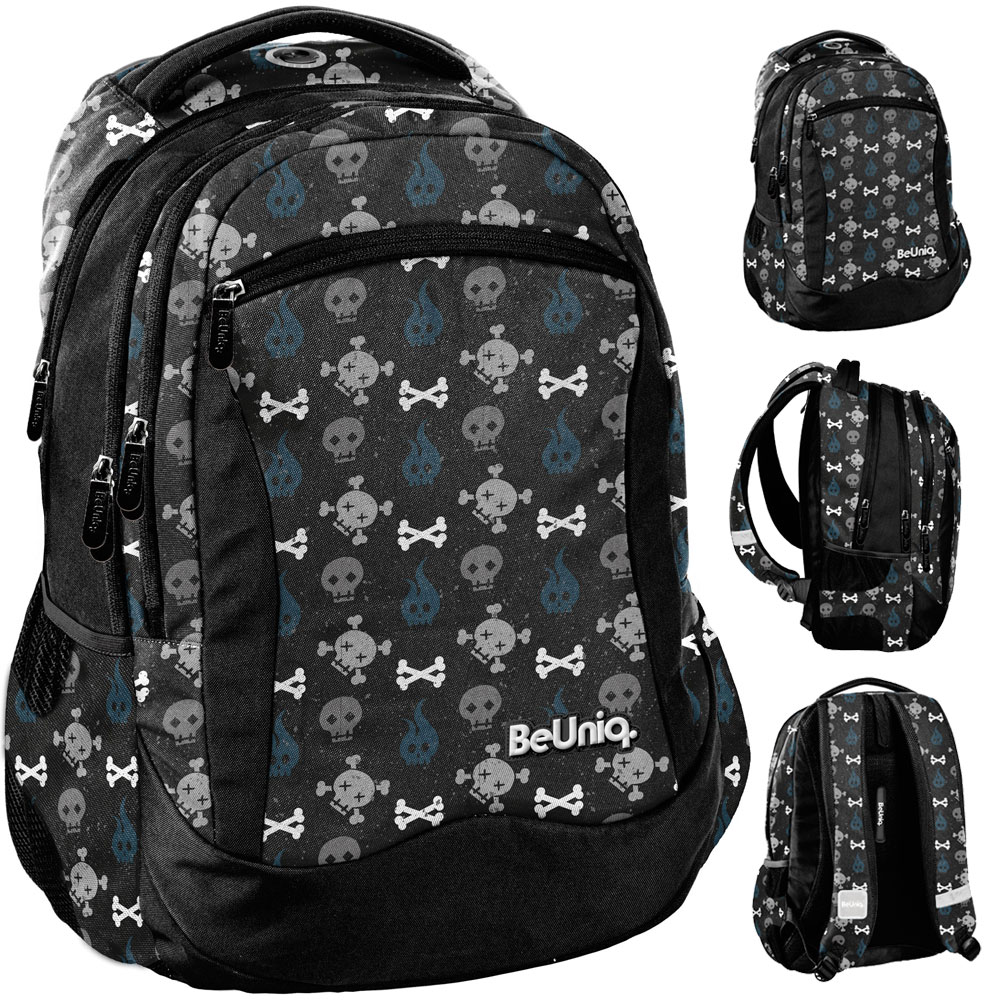 ЧЕРНЫЙ ЧЕРЕП МОЛОДЕЖНЫЙ ШКОЛЬНЫЙ РЮКЗАК