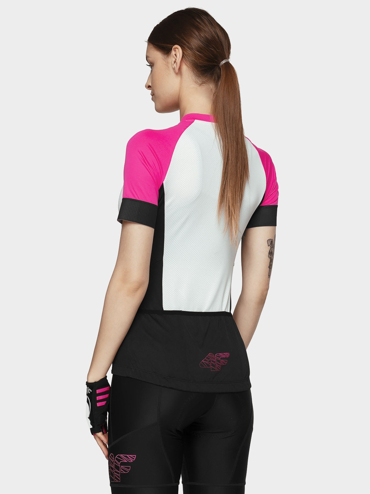 DAMSKA KOSZULKA ROWEROWA 4F KOLARSKA L21-RKD002 Rękaw krótki rękaw