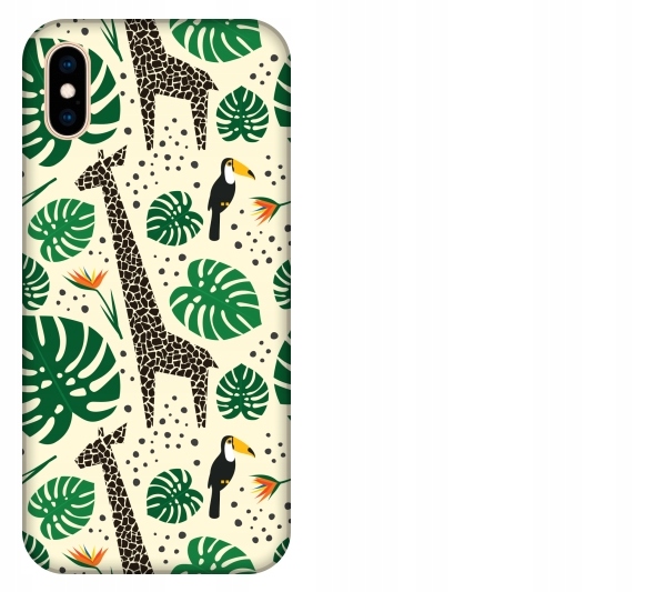 

Etui pokrowiec iPhone Xs Max Zyrafy tukany dzungla