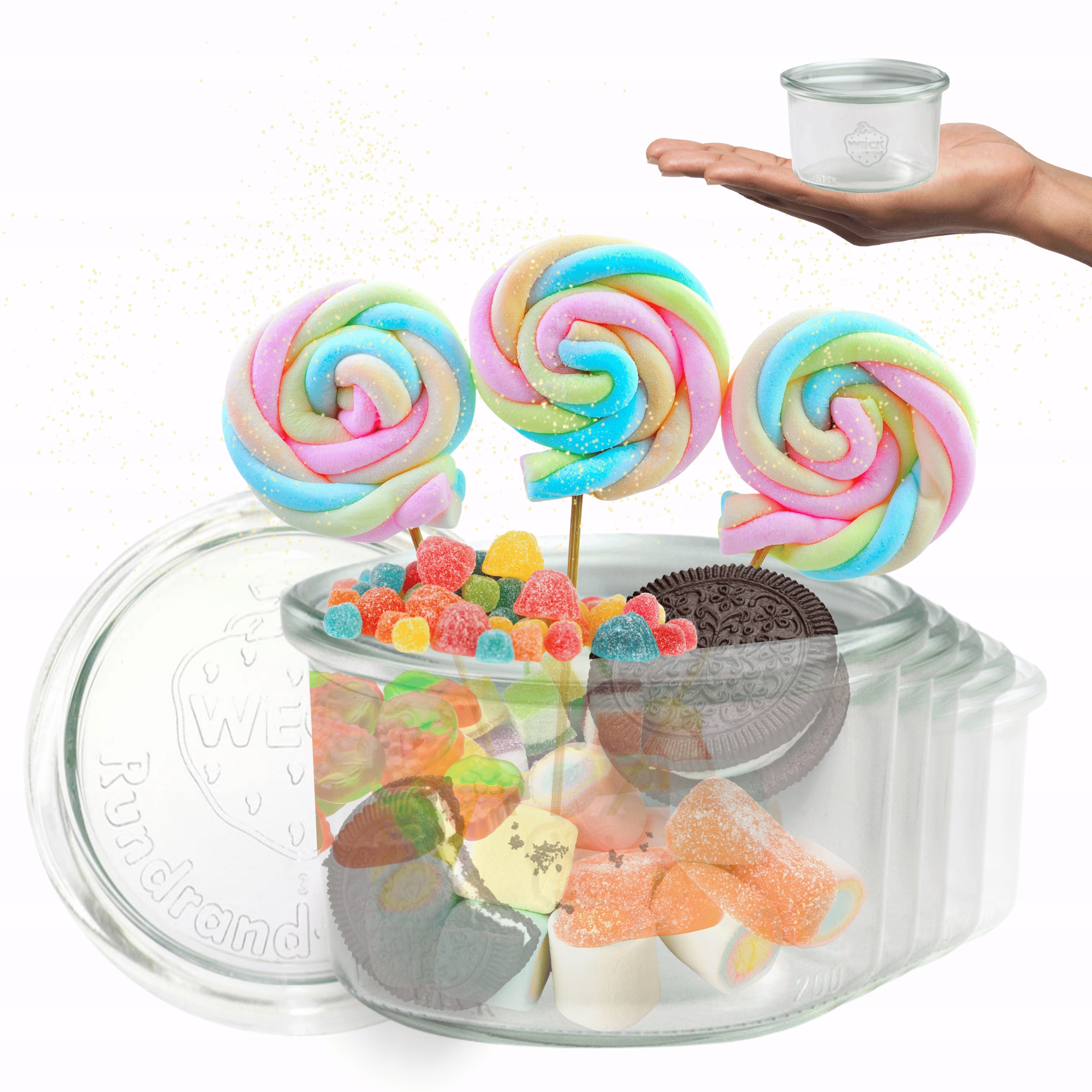 Sklenice Weck 200 ml sklenice ozdobné Mold koření víka sklo 12 Ks