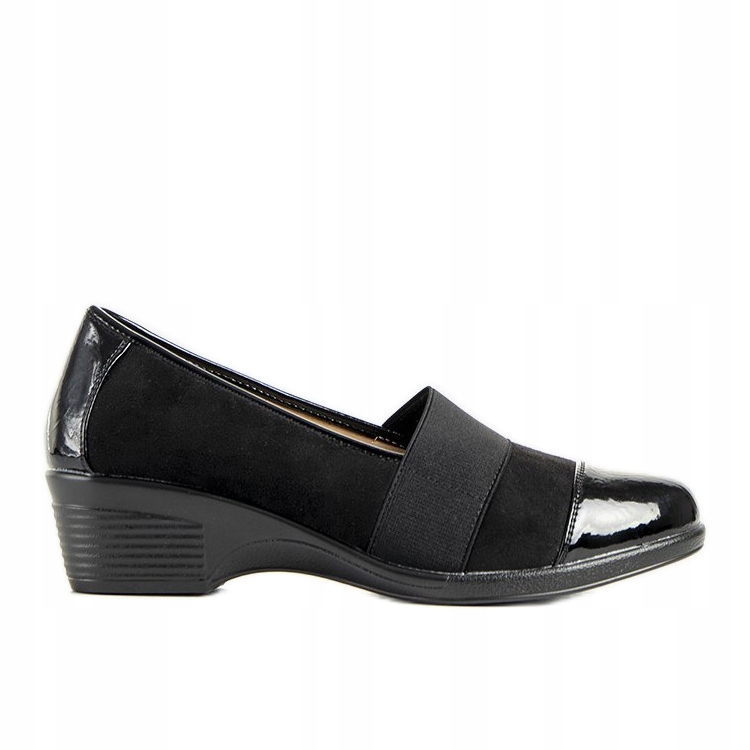 

Czarne Skóra ekologiczna Buty Półbuty r.38