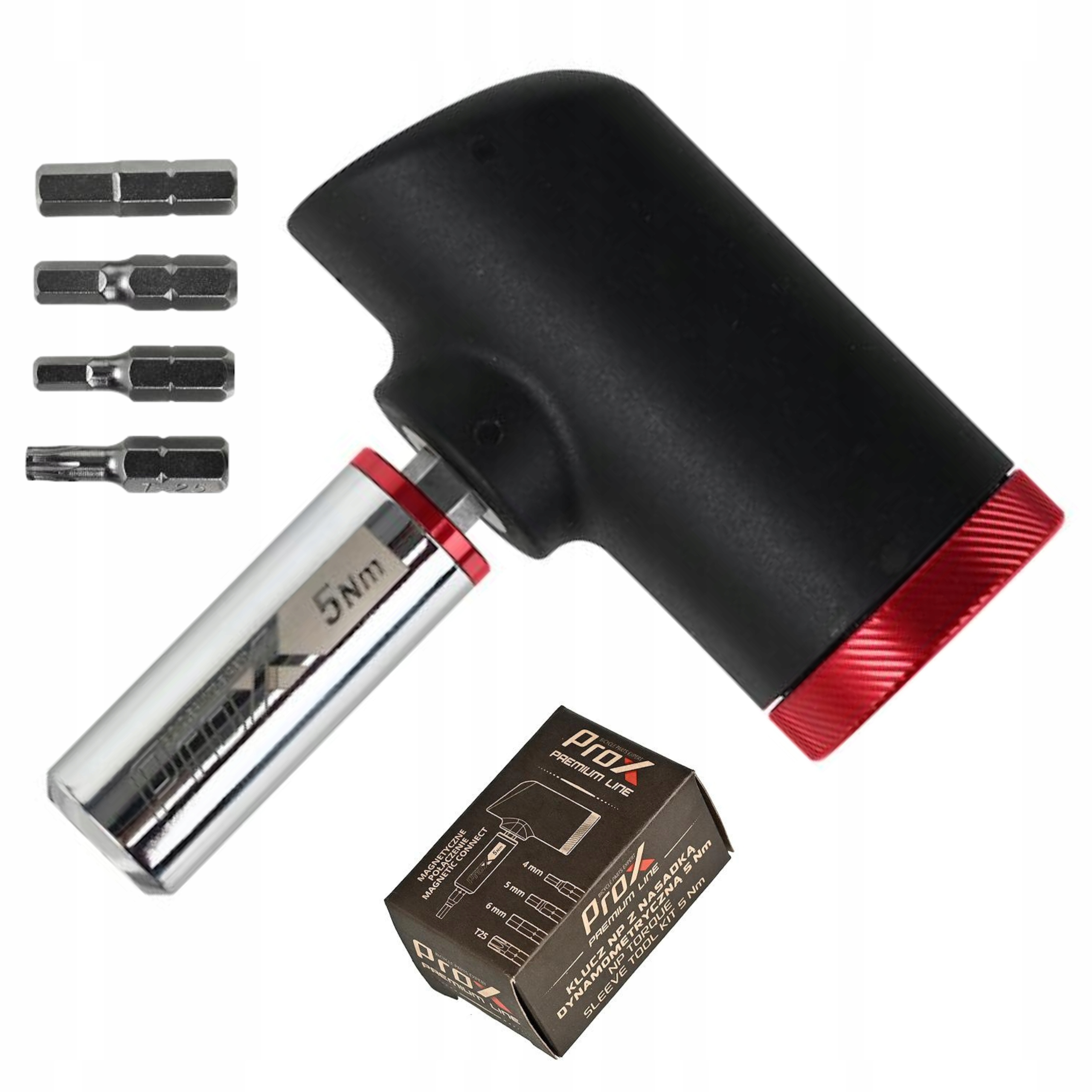 Klucz dynamometryczny rowerowy kieszonkowy Prox Premium Line 5 Nm 6 części