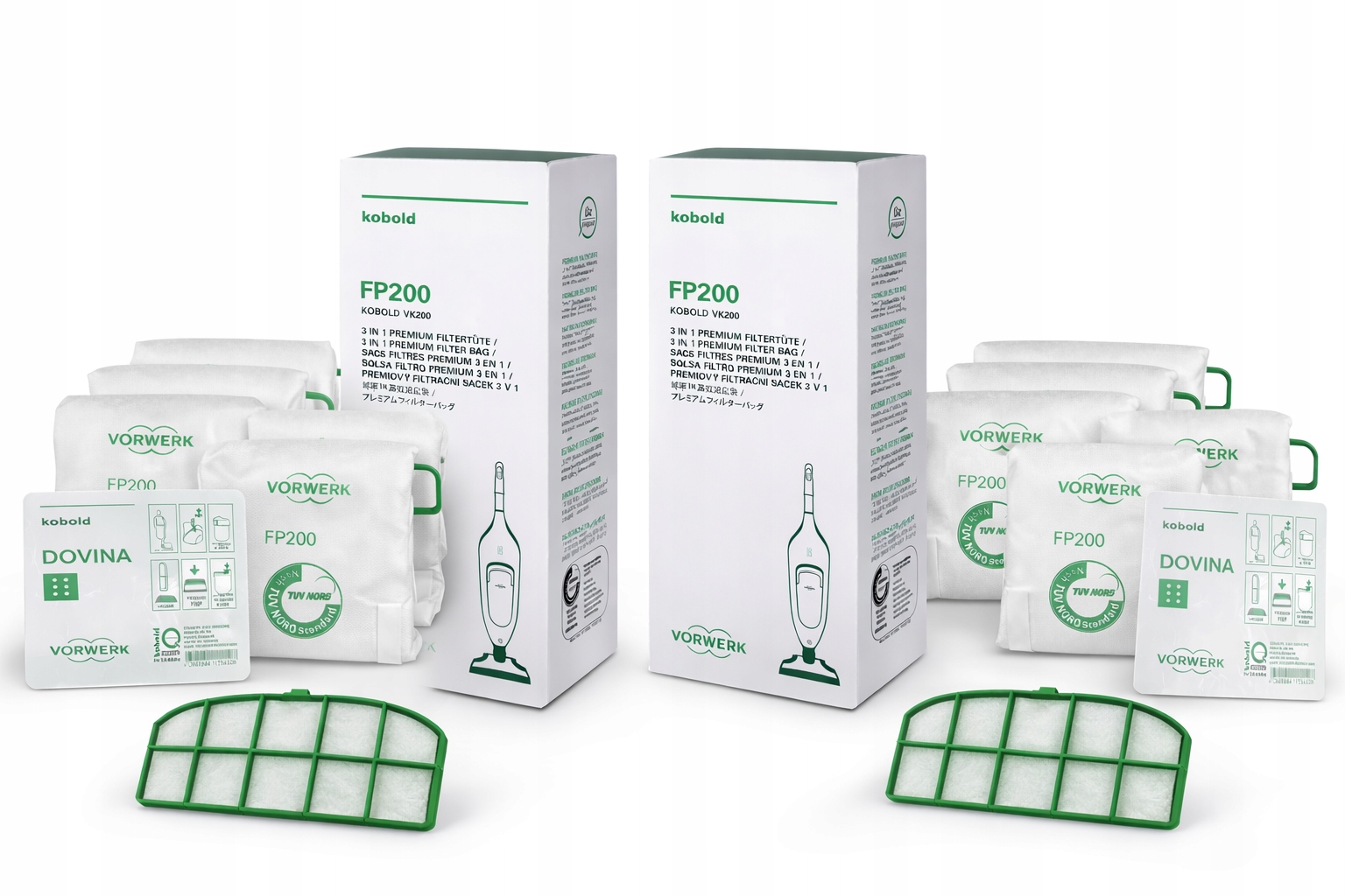 Originální sáčky FP200 & vůně Dovina & motorový filtr Kobold VK200