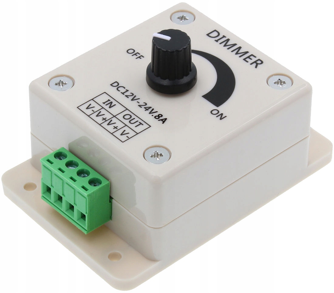 

Ściemniacz Manualny Led Dimmer 12V 24V 8A 96W ster
