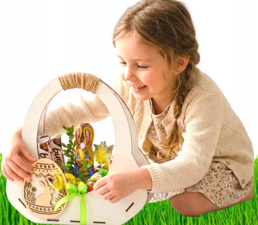 Levně dárek od Zajíčka košík se sladkostmi na Velikonoce čokoládová krabička na vejce